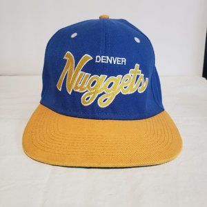 Vintage Denver Nuggets NBA Mitchell & Ness Hardwood Classics Snapback Hat Cap